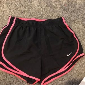 Black Nike Shorts with hot pink trim